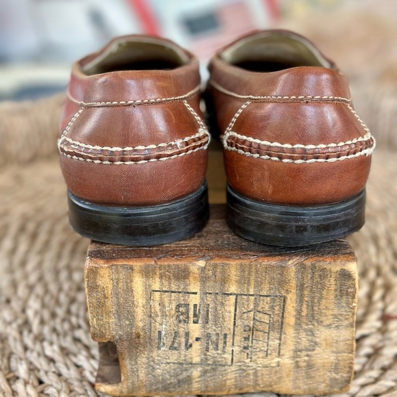 Johnston & Murphy Brown Leather Loafers with Tassels - Picture 6 of 8